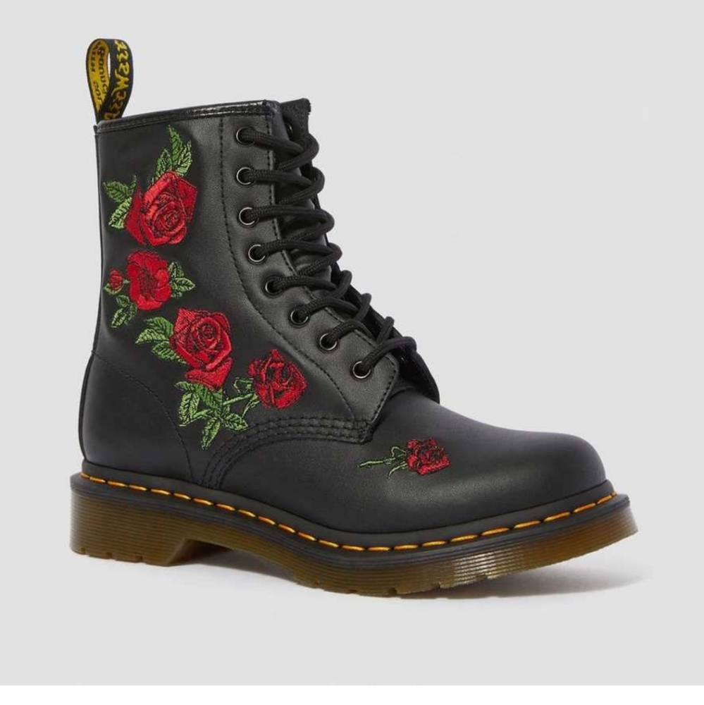 Dr.Marten 1460 Vonda Floral Leather Lace Up Boots